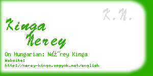 kinga nerey business card